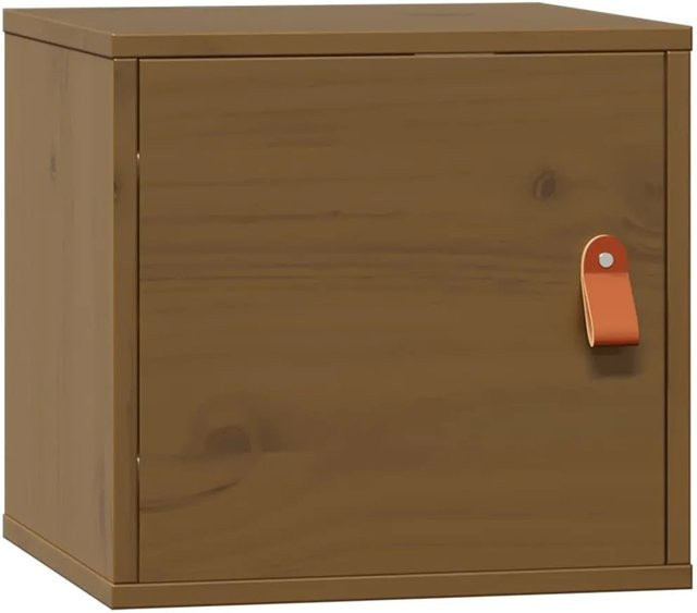 vidaXL Wandschrank aus massivem Kiefernholz in Honigbraun, rustikaler Wandunterschrank B: 31,5 cm, T: 30 cm, H: 30 cm - Bild 1