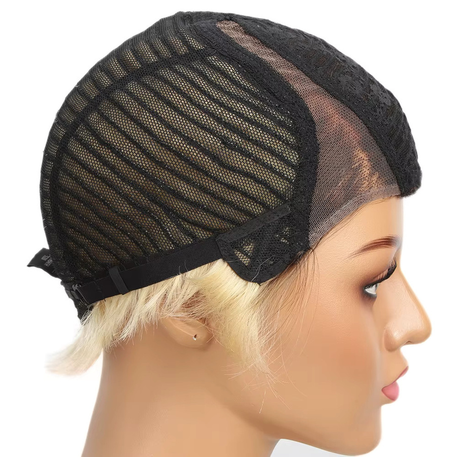 Lekker Pixie-Cut-Perücke, 100 % Echthaar, Damen - Bild 3