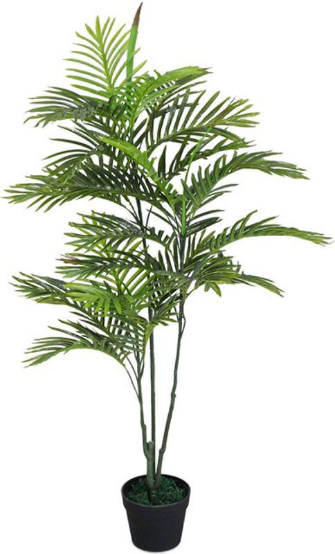 Spetebo Künstliche Palme in Grün und Schwarz im Blumentopf, Höhe: 120 cm - Bild 1