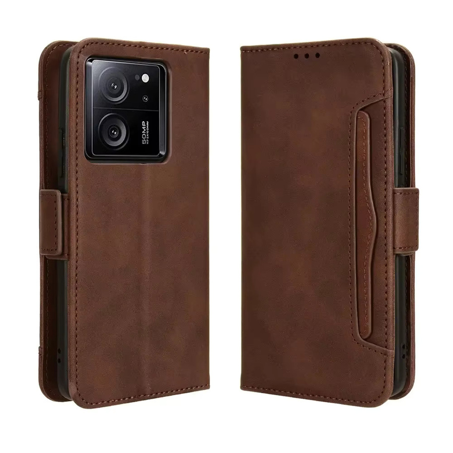 Luxus Flip Ledertasche für Xiaomi in Braun mit magnetischem Kartenhalter und Brieftasche als Schutzhülle - Bild 4