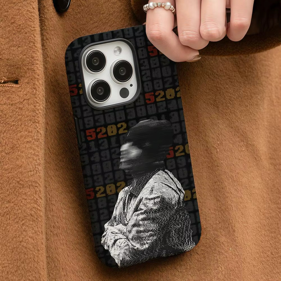 Rapper D-Duki 5202 Handyhülle für iPhone 17 16 15 14 13 12 Pro Max Plus in Schwarz und Weiß mit glänzender HD-Doppelschicht-Flüssighartschale - Bild 3