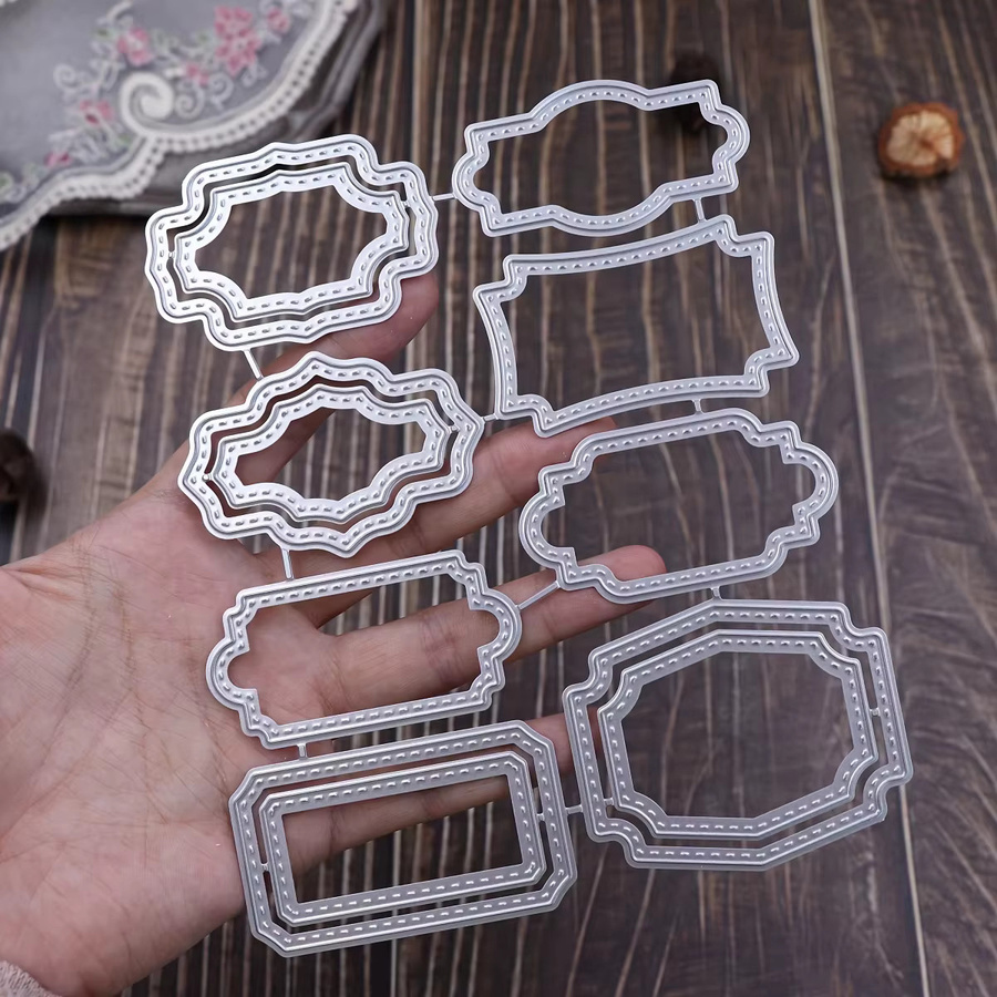 Metall-Stanzformen Multistil-Etikettenrahmen in Silber für DIY Scrapbooking und Kartenherstellung - Bild 4