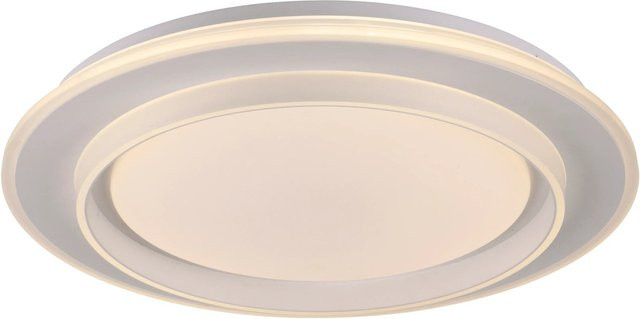 Just Light Deckenleuchte Lago Weiß mit CCT-Farbtemperatursteuerung, dimmbar und Fernbedienung, Durchmesser: 40 cm - Bild 1