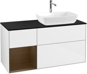 V&B Waschtischunterschrank Finion in Weiß glänzend lackiert, Breite: 120 cm, Tiefe: 50,1 cm, Höhe: 50,1 cm - Bild 1