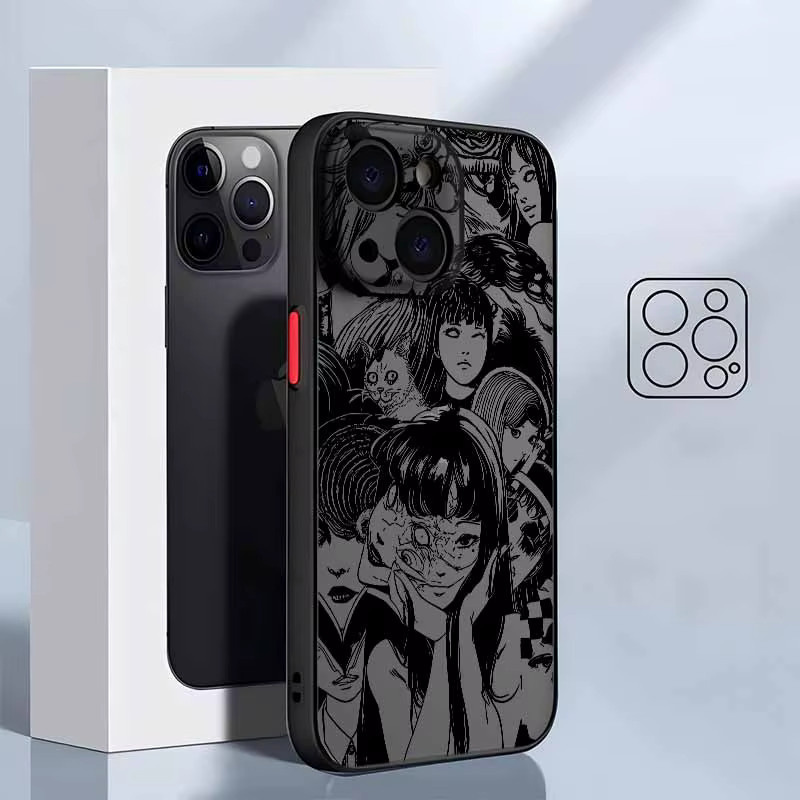 Mattierte Silikon-Handyhülle Tomie Kawakami für Apple iPhone 17 16 15 14 13 12 Pro Max Plus Mini in Schwarz Transparent - Bild 2