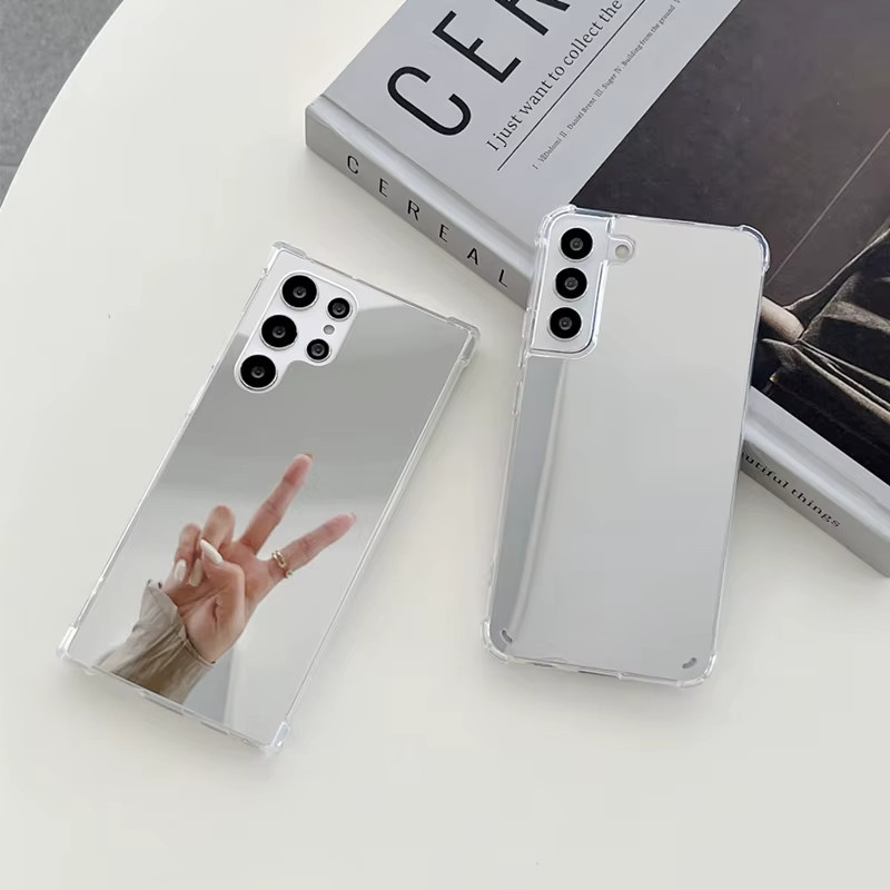 Luxus Handyhülle mit Make-up-Spiegel für Samsung Galaxy S25 S24 S23 S22 Ultra sowie A56 A55 A36 A35 A16 A15 A53 A52 und A16 FE, stoßfeste Schutzhülle - Bild 1