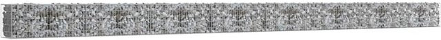 vidaXL Gabionenwand mit Abdeckung aus verzinktem Stahl in Silber, B/H/T: 900 x 50 x 50 cm - Bild 1