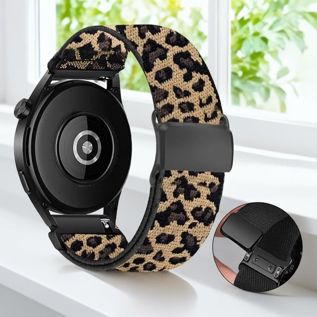 Uhrenarmband Nylon, Leopard Print, Unisex - Bild 1