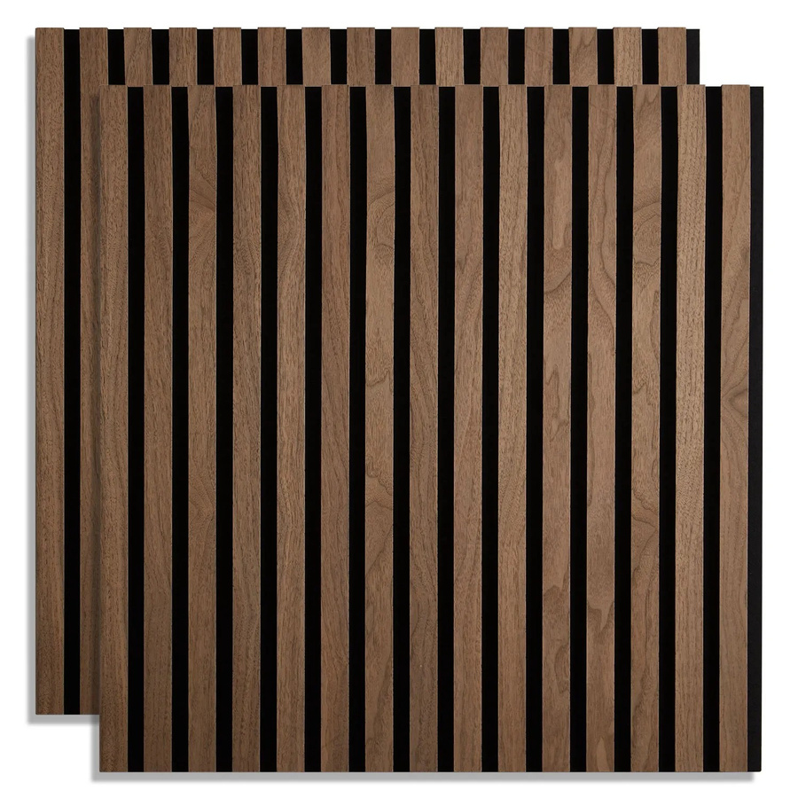 Homestyle4u Akustikpaneele Wandpaneele aus MDF in Natur Braun, 2er Set, B/H: 60 x 60 cm - Bild 2