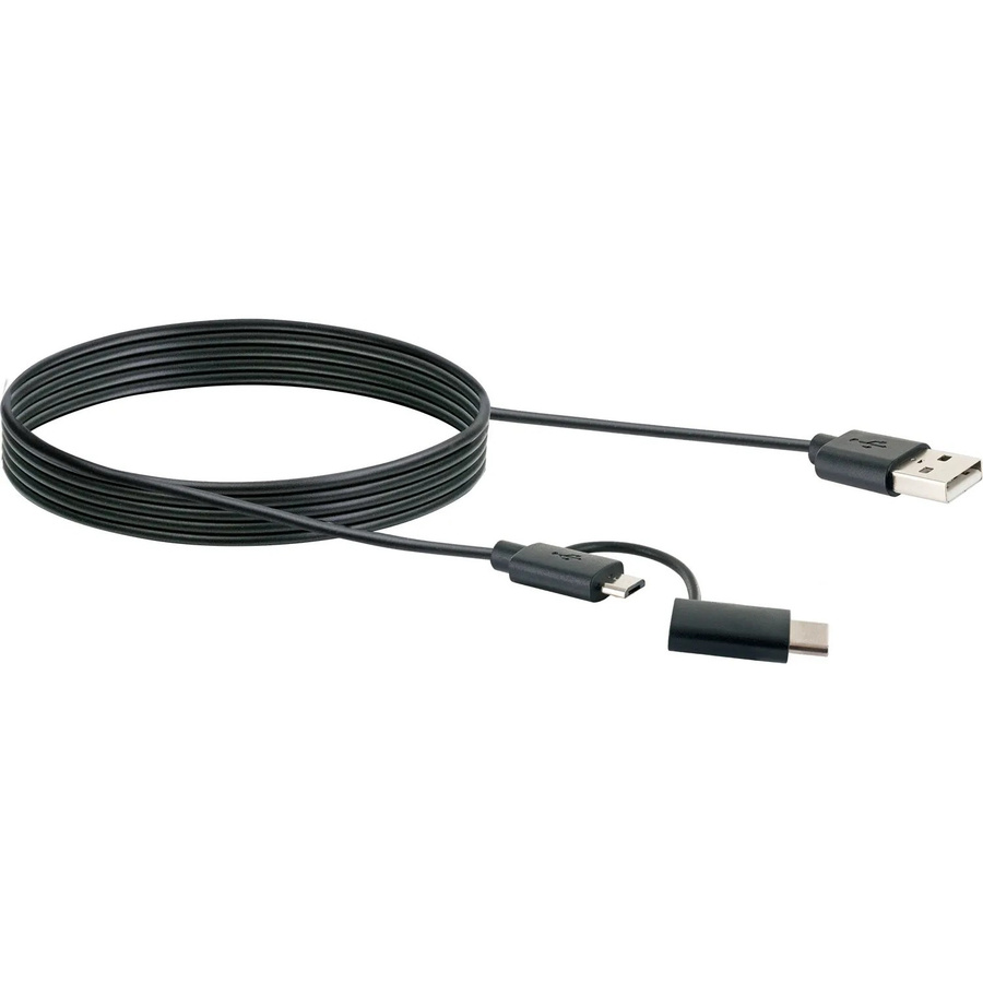 Schwaiger USB Sync und Ladekabel USB 3.1 Typ C auf USB 2.0 Micro B, Schwarz, 1 m - Bild 3