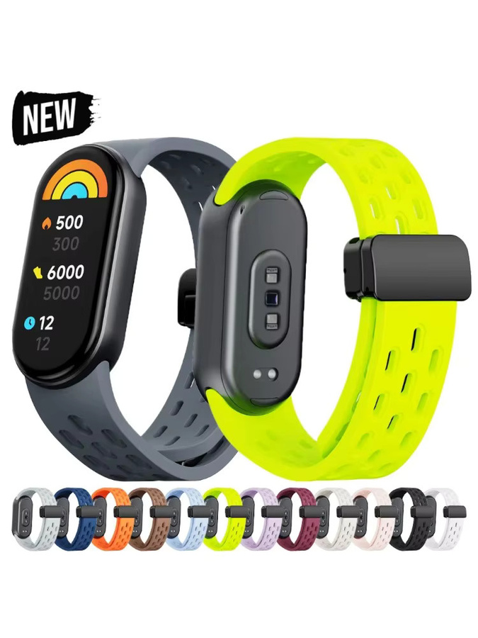 CAOWTAN Uhrenarmband Silikon, Schwarz, Unisex, für Xiaomi Mi Band 9/8/10 - Bild 4