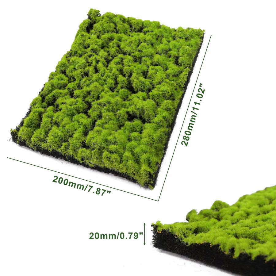 Evemodel Künstliches DIY Moos Büschel Gras, Rasen Teppich, Grün - Bild 4