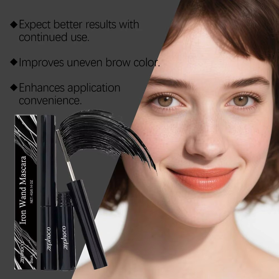 Zephoco Iron Wand Black Mascara, wasserfest, volumengebend, verlängernd - Bild 5