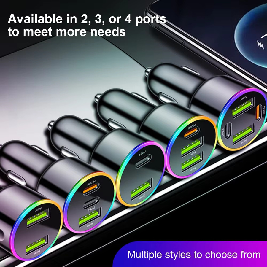 Kebidumei USB Typ C Autoladegerät mit 60 W Schnellladung PD, Schwarz - Bild 3