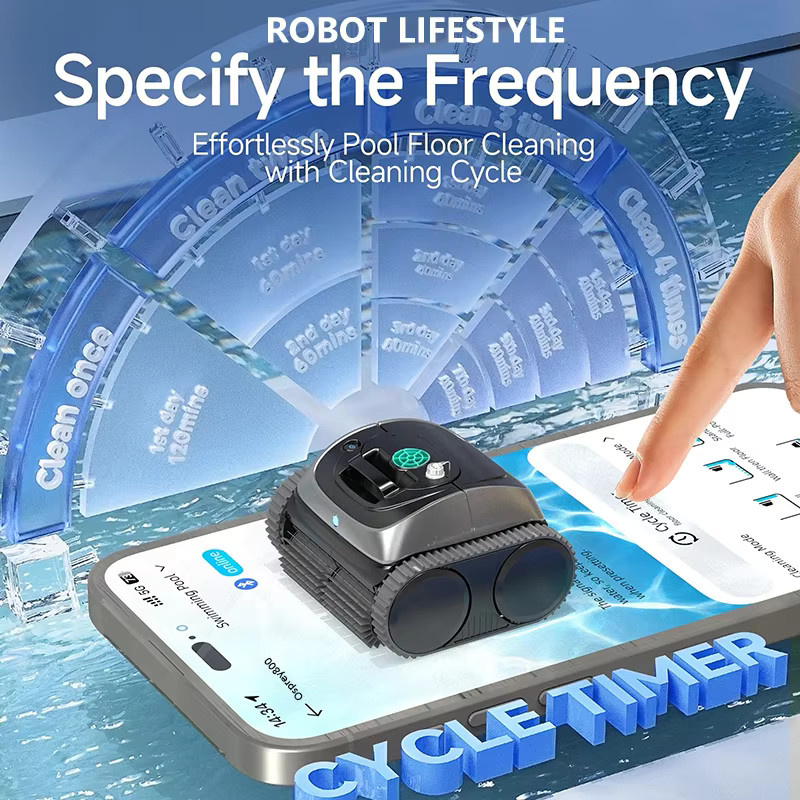 WYBOT C1 OS800 Kabelloser Roboter-Poolreiniger mit App-Steuerung zur Boden-, Wand- und Wasserlinienreinigung - Bild 4