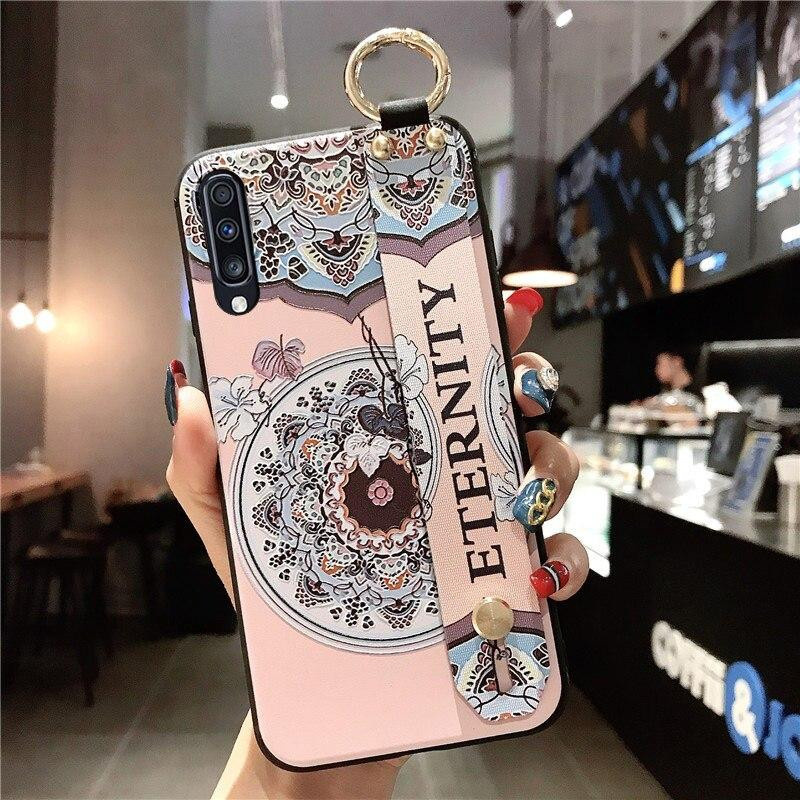 Samsung Handyhülle mit Handgelenk-Strap für Galaxy S9 S10 S20 FE S21 Ultra A52 A51 A31 A12 A72 A32 A20 A21s A50 A70 A71 in Blau - Bild 5