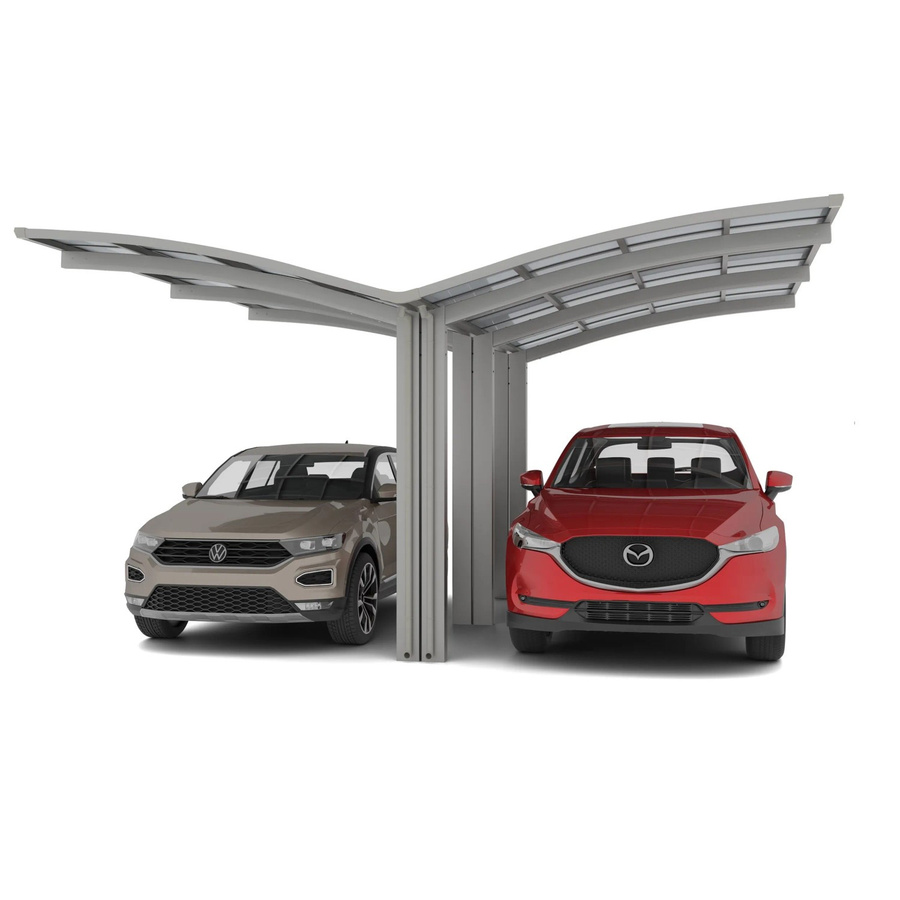 Ximax Doppelcarport Portoforte-110 mit Y-Stützpfosten in Edelstahl-Look, Breite: 543 cm, Tiefe: 495,4 cm - Bild 2