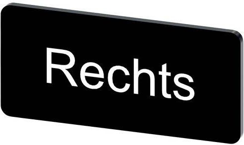 Siemens Bezeichnungsschild 3SU1900-0AC16-0AH0 aus Kunststoff in Schwarz und Weiß, 10 Stück - Bild 1