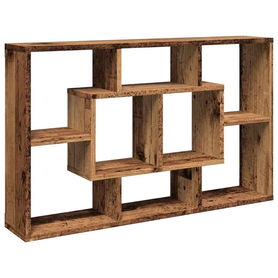vidaXL Wandregal aus Altholz in Braun, B/H/T: 85 x 52,5 x 16 cm - Bild 2