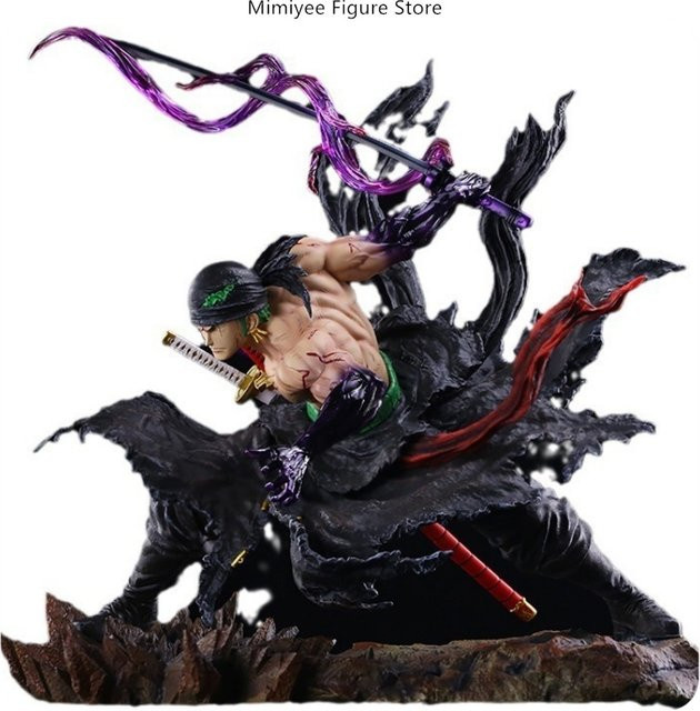 Bandai One Piece Roronoa Zoro Doppelköpfige Anime-Figur Modellstatue, 34cm - Bild 1
