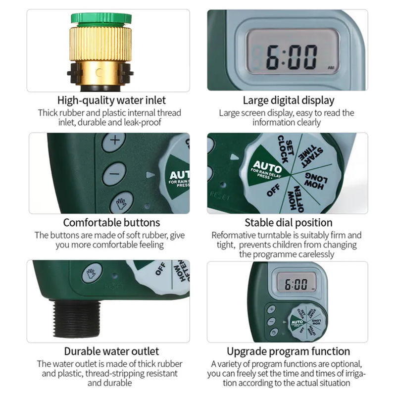 Orbit Digitaler programmierbarer Wassertimer für die automatische Gartenbewässerung, dunkelgrün - Bild 7