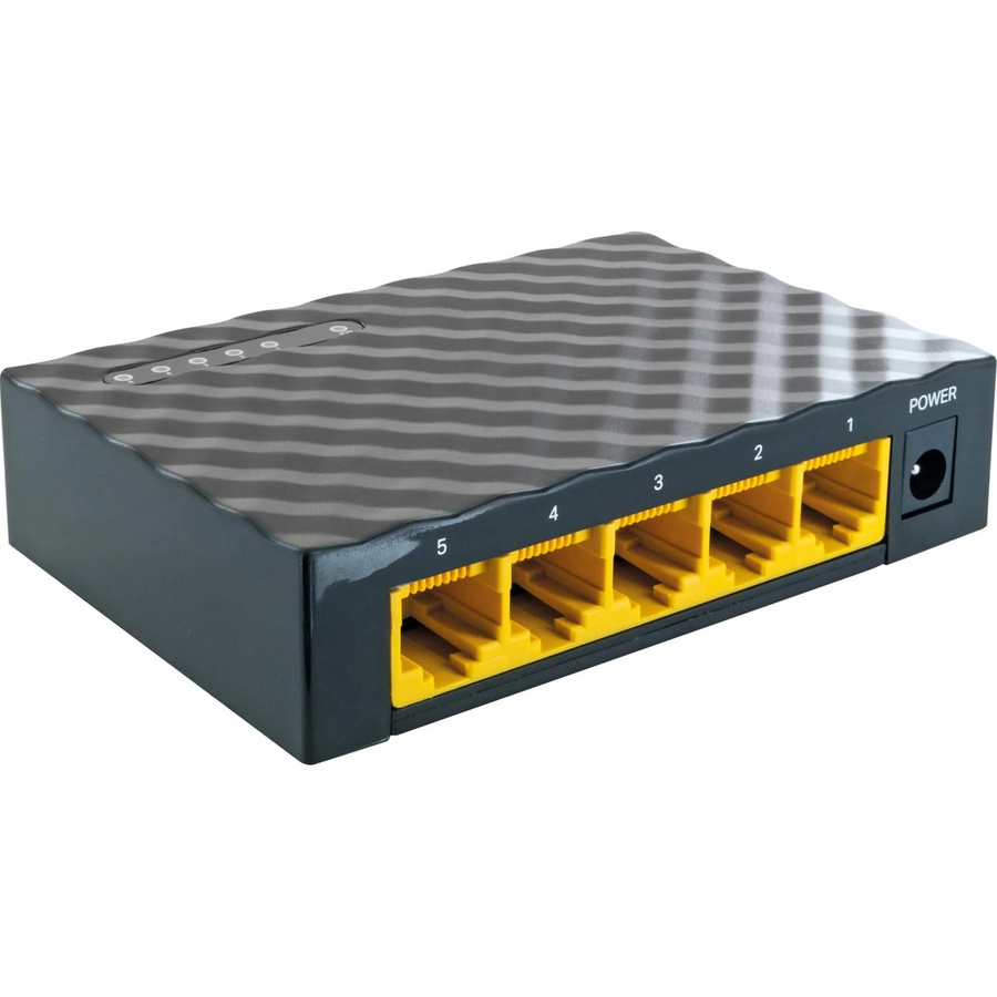Schwaiger Netzwerkswitch mit 5 Ports und 1000 Mbit/s in Schwarz - Bild 2