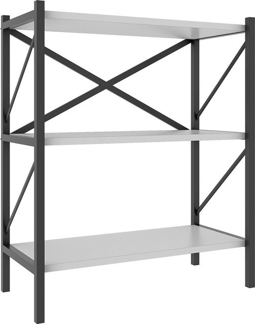 VCM Standregal Insasi aus Holz und Metall in Weiß, B/H/T: 66 x 85 x 34 cm - Bild 1