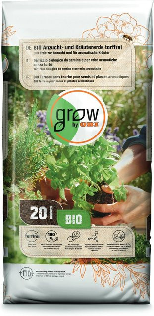 GROW by OBI BIO Anzucht- und Kräutererde torffrei 2.640 kg - Bild 1