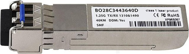 BlueOptics BTI-SFP-GBDC40L-DD-31/49S-BO Netzwerk-Transceiver-Modul Faseroptik in Silber mit 1250 Mbit/s für Ethernet/LAN - Bild 1