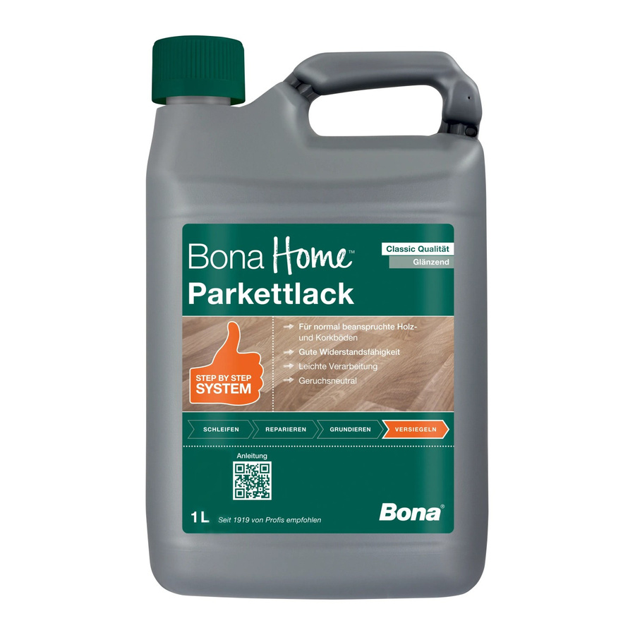 Bona Wood Parkettlack Classic glänzend transparent schnelltrocknend 1,0 l - Bild 2