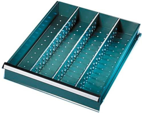 Manuflex ZB3026 Fachschienen für Gehäuse-Schubfächer aus verzinktem Stahl, Blendenhöhe 100-300 mm, B/T/H: 9 x 548 x 82 mm - Bild 1