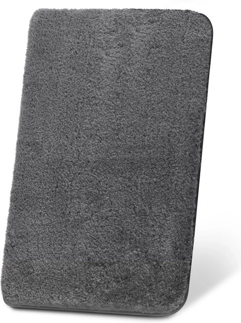 Beautissu BeauMare FL Vorleger Matte in Anthrazit mit Shaggy Optik, Breite: 50 cm, Tiefe: 60 cm - Bild 1