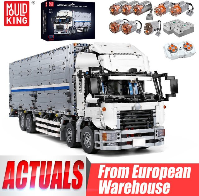 Mould King 13139 Technisches Auto, MOC-1389 APP&RC Motorisierte Flügelkarosserie-LKW-Bausatz, Bausteine - Bild 1