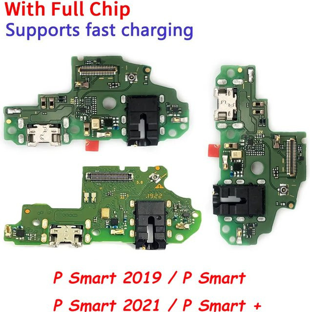 Huawei P Smart 2019, P Smart Plus 2019 und P Smart 2021 USB Port Ladegerät Dock Connector mit Micro USB Flex Kabel in Grün - Bild 1