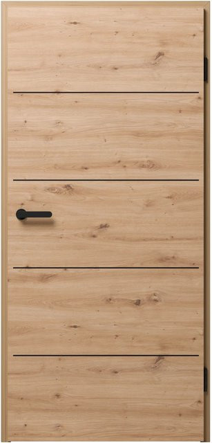 Zimmertür GetaDoor ModernLine 3705 Artis in Eiche Dekor, Farbe Braun, B: 73,5 cm, H: 198,5 cm, DIN Rechts - Bild 1