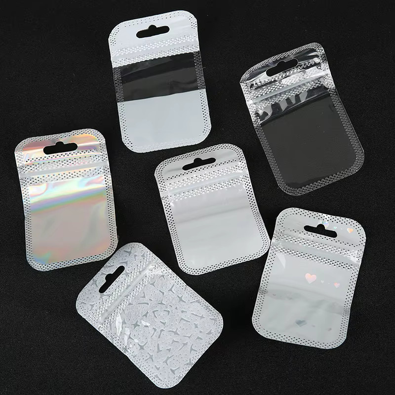 Aclovex Mini-Ringtaschen mit Reißverschluss, 50 Stück, transparent, B: 5 cm, H: 9 cm - Bild 3