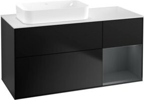 V&B Waschtischunterschrank Finion in Blau lackiert, Breite: 120 cm, Tiefe: 60 cm - Bild 1