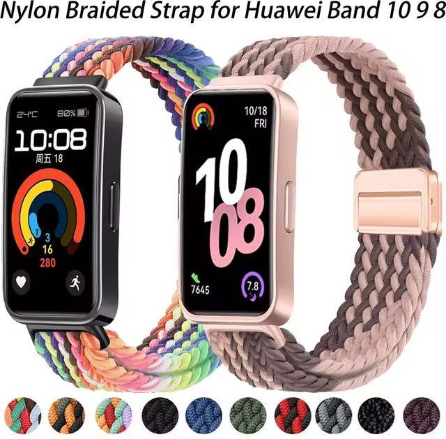 FancyWrist Uhrenarmband Nylon, geflochten, Huawei Band 10 9 8, Unisex - Bild 1