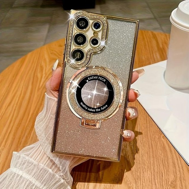 Magnetische Schutzhülle mit Diamantbeschichtung für Samsung Galaxy S26 S25 S24 S23 Ultra Plus stoßfest - Bild 1