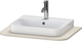 Duravit Waschtisch-Konsole Happy D.2 Plus in Taupe Supermatt mit einem Ausschnitt, B/T: 65 x 48 cm - Bild 1