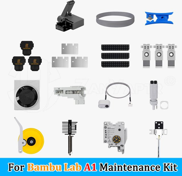 Bambu Lab Wartungsset für A1 und A1 Mini 3D-Drucker inklusive Filamentschneider, PTFE-Schlauchschaber, Purge Wiper und Filamentsensorbasis - Bild 1