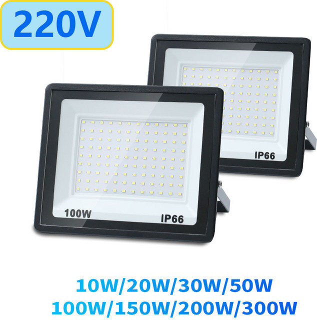 Wasserdichtes LED-Flutlicht IP66 für Garten und Außenbereich, moderner Strahler in Schwarz oder Weiß aus Metall und Kunststoff - Bild 1