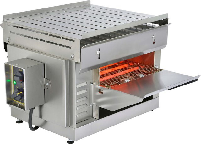 Neumärker Flammkuchenofen Tart Flambée in Silber mit Ober- und Unterhitze, B/T/H: 47 x 72 x 38,5 cm - Bild 1