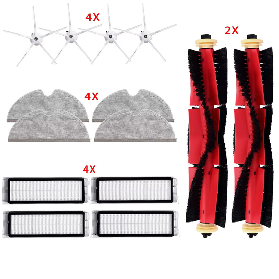 Roborock Staubsauger-Zubehör Set mit Bürsten, HEPA-Filtern und Mopps für S6, S6 Pure, S6 MaxV, S5, S50, S51, S52, S55, T6, T7, E4 und E5 sowie Xiaomi 1st Generation - Bild 4