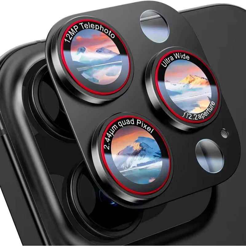 VYOPBC Kameraobjektivschutz aus gehärtetem AR-Glas für iPhone 17 Pro Max 16 15 14 Pro Max Plus in Gold oder Schwarz - Bild 5