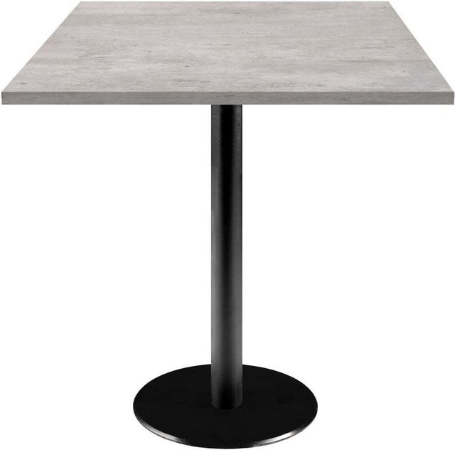 RestooTab Tisch Rome quadratisch in Grau und Schwarz, B/T/H: 70 x 70 x 75 cm - Bild 1