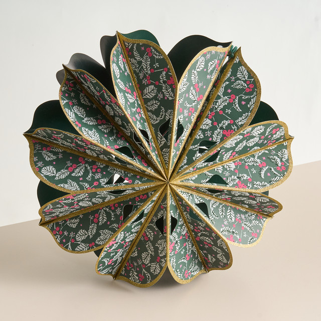 BLUME2000 Deko Hänger aus Papier in Blumenform, Grün, Höhe: 45,0 cm, Breite: 14,0 cm - Bild 1