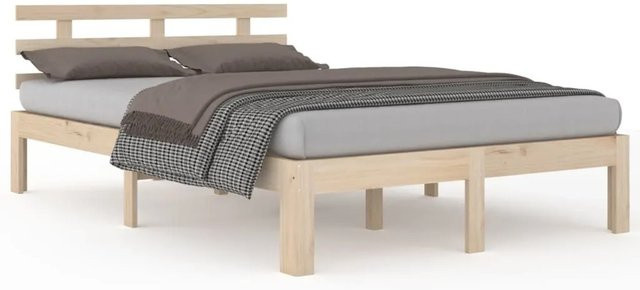 vidaXL Massivholzbett aus Kiefernholz in Braun, B/T/H: 180 x 200 x 69,5 cm - Bild 1