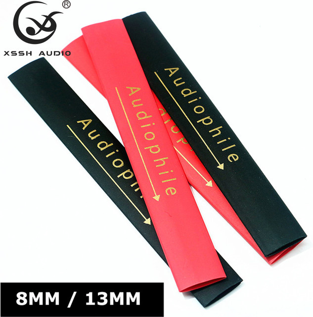 YIVO Wärmeschrumpfschlauch Set aus Silikon-Gummi mit Goldfarbenem Logo-Aufdruck, 20 Stück, Durchmesser: 8 mm und 13 mm, Farben: Rot und Schwarz - Bild 1