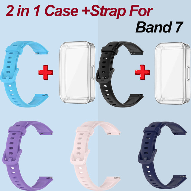 Huawei Silikonhülle für Huawei Band 7, Schwarz, Unisex - Bild 1